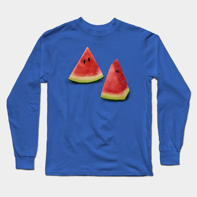 Juicy Watermelon Long Sleeve T-Shirt by Veronica Morales Designer